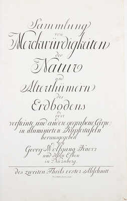 [Коллекция природы и древности земли..., опубликованной Георгом Вольфгангом Кнорцем...]